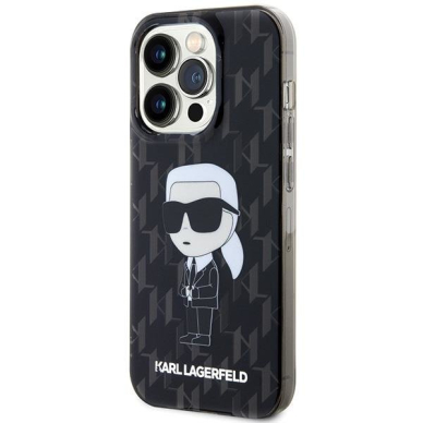 Dėklas Karl Lagerfeld Monogram Ikonik case for iPhone 15 Pro - Juodas 1