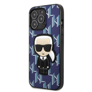 Dėklas Karl Lagerfeld Monogram Ikonik Patch KLHCP13LPMNIKBL iPhone 13 Pro / 13 Mėlynas 1