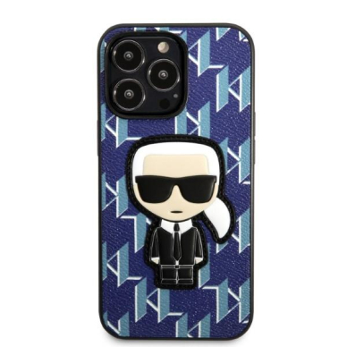 Dėklas Karl Lagerfeld Monogram Ikonik Patch KLHCP13LPMNIKBL iPhone 13 Pro / 13 Mėlynas 2