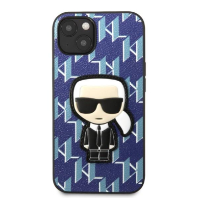 Iphone 13 Dėklas Karl Lagerfeld Monogram Ikonik Patch KLHCP13MPMNIKBL  Mėlynas 2