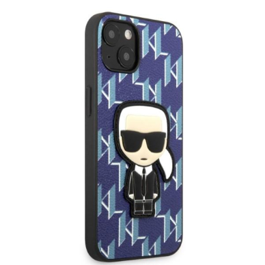 Iphone 13 Dėklas Karl Lagerfeld Monogram Ikonik Patch KLHCP13MPMNIKBL  Mėlynas 3