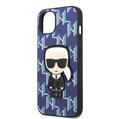 Iphone 13 Dėklas Karl Lagerfeld Monogram Ikonik Patch KLHCP13MPMNIKBL  Mėlynas 5