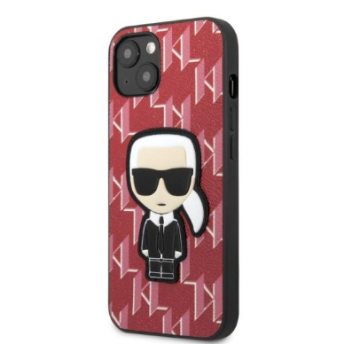 Iphone 13 Dėklas Karl Lagerfeld Monogram Ikonik Patch KLHCP13MPMNIKPI  Raudonas 1