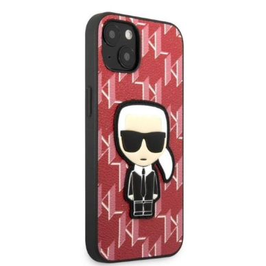 Iphone 13 Dėklas Karl Lagerfeld Monogram Ikonik Patch KLHCP13MPMNIKPI  Raudonas 3