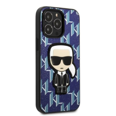 Dėklas Karl Lagerfeld Monogram Ikonik Patch KLHCP13XPMNIKBL iPhone 13 Pro Max Mėlynas 3