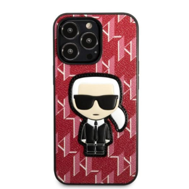 Dėklas Karl Lagerfeld Monogram Ikonik Patch KLHCP13XPMNIKPI iPhone 13 Pro Max Raudonas 2