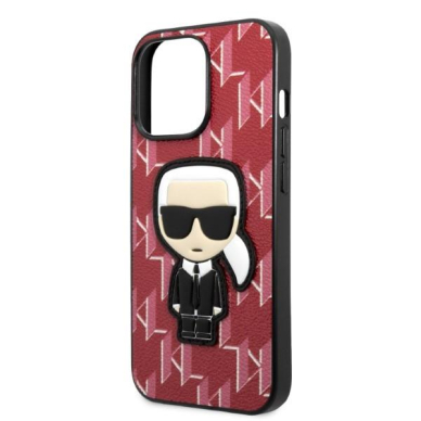 Dėklas Karl Lagerfeld Monogram Ikonik Patch KLHCP13XPMNIKPI iPhone 13 Pro Max Raudonas 5