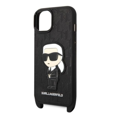 Dėklas Karl Lagerfeld Monogram Ikonik Patch KLHCP14MSTKMK iPhone 14 Plus Juodas 4