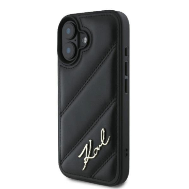 Dėklas Karl Lagerfeld Quilted Signature iPhone 16 Plus  - Juodas 1