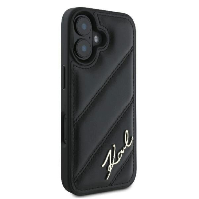 Dėklas Karl Lagerfeld Quilted Signature iPhone 16 Plus  - Juodas 3