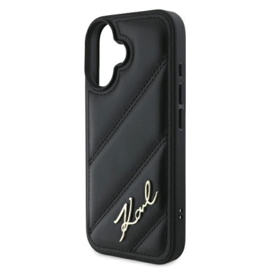 Dėklas Karl Lagerfeld Quilted Signature iPhone 16 Plus  - Juodas 5