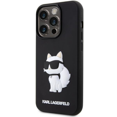 Dėklas Karl Lagerfeld Rubber Choupette 3D KLHCP14L3DRKHNK iPhone 14 Pro Juodas 1