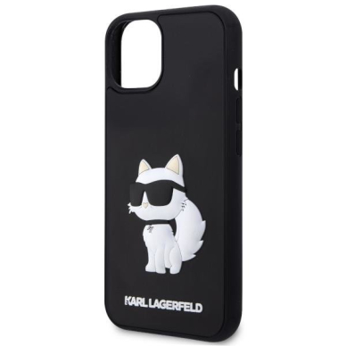 Dėklas Karl Lagerfeld Rubber Choupette 3D KLHCP14M3DRKHNK iPhone 14 Plus Juodas 5