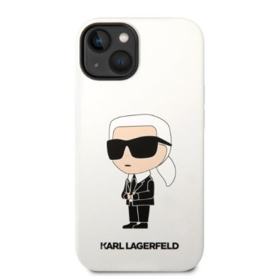 Dėklas Karl Lagerfeld Silicone Ikonik KLHCP14MSNIKBCH iPhone 14 Plus Baltas 2