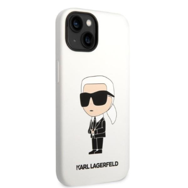 Dėklas Karl Lagerfeld Silicone Ikonik KLHCP14MSNIKBCH iPhone 14 Plus Baltas 3