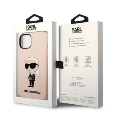 Dėklas Karl Lagerfeld Silicone Ikonik KLHCP14MSNIKBCP iPhone 14 Plus Rožinis 7