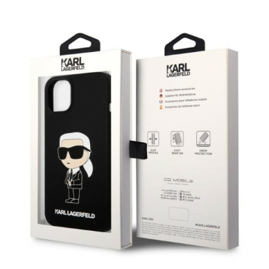 Dėklas Karl Lagerfeld Silicone Ikonik Magsafe KLHMP14MSNIKBCK iPhone 14 Plus Juodas 7