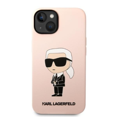 Dėklas Karl Lagerfeld Silicone Ikonik Magsafe KLHMP14MSNIKBCP iPhone 14 Plus Rožinis 2