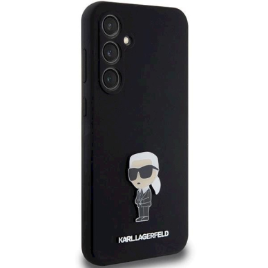 Dėklas Karl Lagerfeld Silicone Ikonik Metal Pin case for Samsung Galaxy S23 FE - Juodas 3