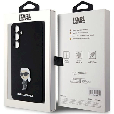 Dėklas Karl Lagerfeld Silicone Ikonik Metal Pin case for Samsung Galaxy S23 FE - Juodas 7