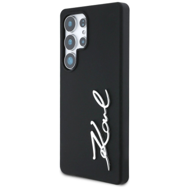 Dėklas Karl Lagerfeld Silicone Metal Signature Logo Samsung Galaxy S25 Ultra Juodas 1