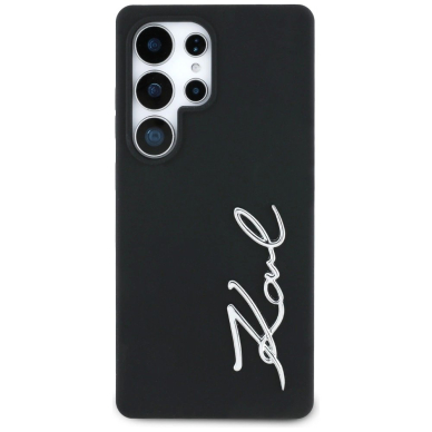 Dėklas Karl Lagerfeld Silicone Metal Signature Logo Samsung Galaxy S25 Ultra Juodas 2