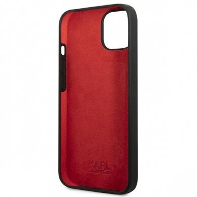 Dėklas Karl Lagerfeld Silicone Plaque KLHCP13SSLMP1K iPhone 13 mini Juodas 6