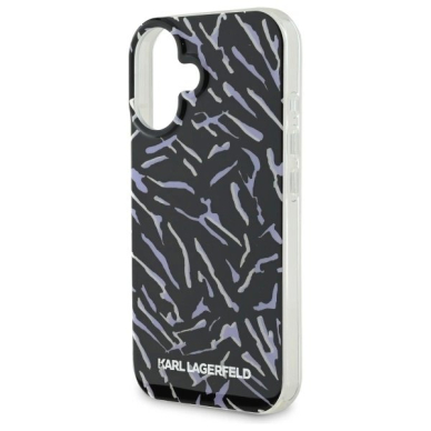 Dėklas Karl Lagerfeld Zebra With Cord iPhone 16 Plus  - Violetinis 4