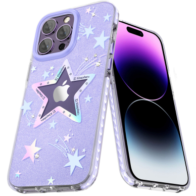 Dėklas Kingxbar Heart Star iPhone 14 Plus Purpurinis 1