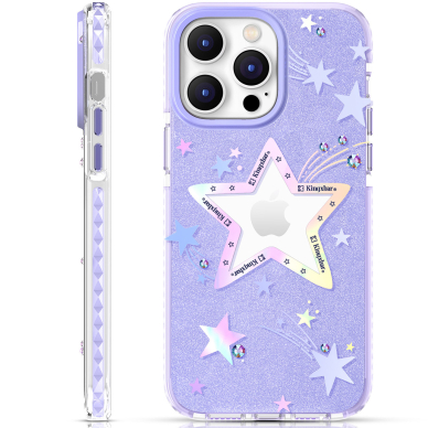 Dėklas Kingxbar Heart Star iPhone 14 Plus Purpurinis 6