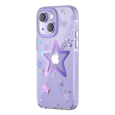 Dėklas Kingxbar Heart Star iPhone 14 Plus Purpurinis