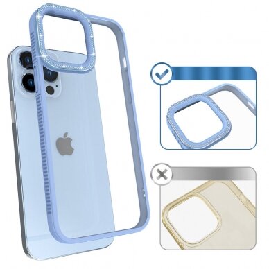 Dėklas Kingxbar Sparkle Series case iPhone 13 Pro Mėlynas 5