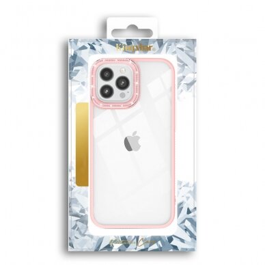 Dėklas Kingxbar Sparkle Series case iPhone 13 Pro Rožinis 4