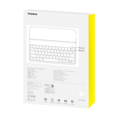 Dėklas klaviatūra Baseus Brilliance Series keyboard iPad 10.2'' (2019/2020/2021) + USB-C cable - Juodas 5