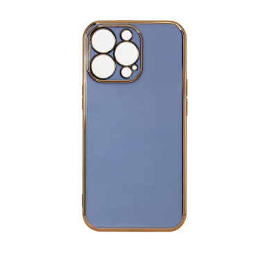 Dėklas Lighting Color Case for Xiaomi Redmi Note 11 Mėlynas, auksiniais kraštais 2