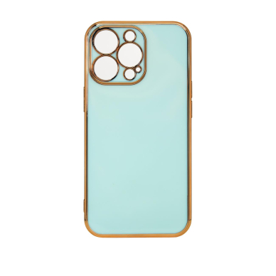 Dėklas Lighting Color Case for Xiaomi Redmi Note 11 Mėtinis, auksiniais kraštais 3