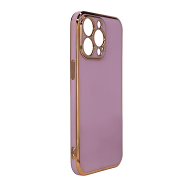 Dėklas Lighting Color Case for Xiaomi Redmi Note 11 Violetinis, auksiniais kraštais 4