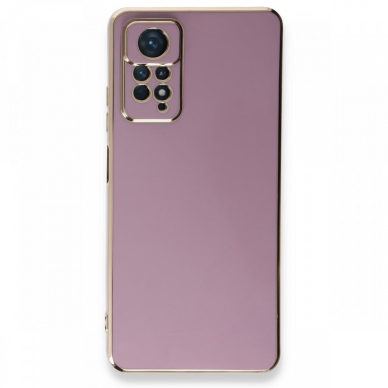 Dėklas Lighting Color Case for Xiaomi Redmi Note 11 Violetinis, auksiniais kraštais