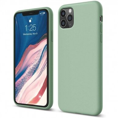 Dėklas Liquid Silicone 1.5mm Apple iPhone 11 žalias