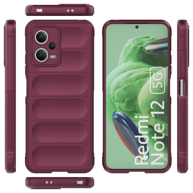 Dėklas Magic Shield Xiaomi Redmi Note 12 5G / Poco X5 5G Flexible Armor Cover bordo 1