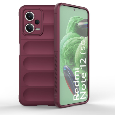 Dėklas Magic Shield Xiaomi Redmi Note 12 5G / Poco X5 5G Flexible Armor Cover bordo