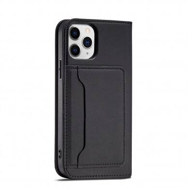 Dėklas Magnet Card Case for iPhone 12 Pro Max Juodas 14