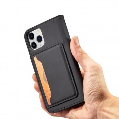 Dėklas Magnet Card Case for iPhone 12 Pro Max Juodas 17