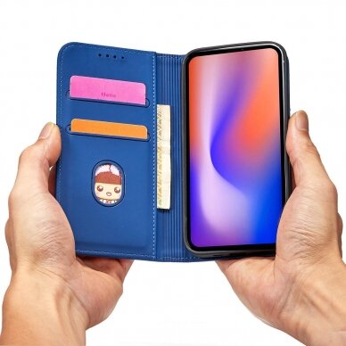 Dėklas Magnet Card Case for iPhone 12 Pro Mėlynas 11