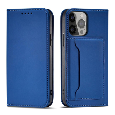 Dėklas Magnet Card Case for iPhone 13 Mėlynas 14