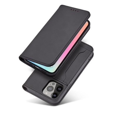 Dėklas Magnet Card Case for iPhone 13 Pro Juodas 4