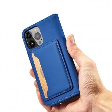 Dėklas Magnet Card Case for iPhone 13 Pro Max Mėlynas 11