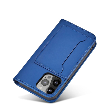 Dėklas Magnet Card Case for iPhone 14 Plus Mėlynas 7