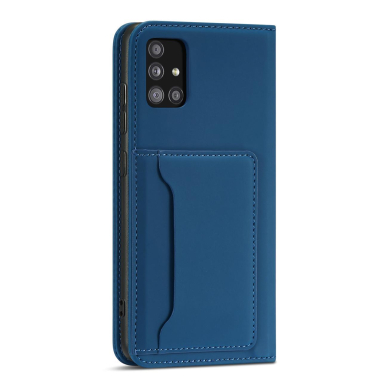 Samsung Galaxt A12 Dėklas Magnet Card Case 5G Mėlynas 12