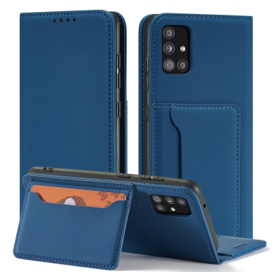 Samsung Galaxt A12 Dėklas Magnet Card Case 5G Mėlynas 3